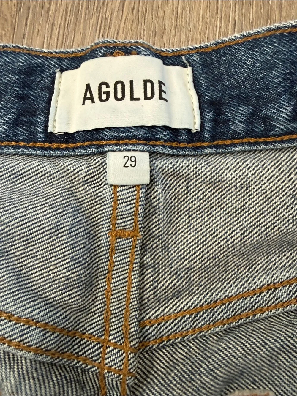 Agolde Parker Long Denim Jean Shorts